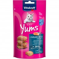 Лакомство для кошек Vitakraft Yums 40 г, лосось и Омега-3