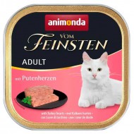 Влажный корм для кошек Animonda Vom Feinsten Adult Turkey hearts 100г, с индюшиными сердцами