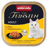 Влажный корм для кошек Animonda Vom Feinsten Adult Turkey in Tomato sauce 100г, с индейкой в томатном соусе