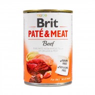 Влажный корм для собак Brit Pate & Meat Beef 400г, с говядиной и индейкой