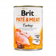 Влажный корм для собак Brit Pate & Meat Turkey 400г, с курицей и индейкой