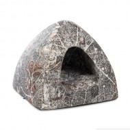 Дом-лежак Природа "Yurt" для кошек и собак, 38х38х26 см (орнамент)