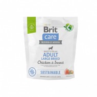 Cухой корм для собак Brit Care Dog Sustainable Adult Large Breed 1кг, с курицей и насекомыми