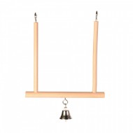 Іграшка для птахів Trixie Гойдалка з дзвіночком, дерево, 12х13 см