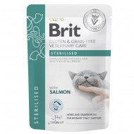 Влажный корм для кошек Brit GF VetDiet Care Sterilised 12х85 г, с лососем