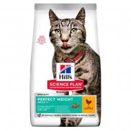 Корм для кошек Hill's SCIENCE PLAN Adult Perfect Weight для поддержания оптимального веса, с курицей, 1,5 кг