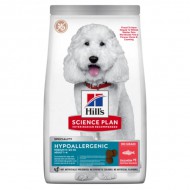 Корм для собак средних пород Hill's SCIENCE PLAN Adult Hypoallergenic Medium с чувствительным пищеварением, с лососем, 12 кг