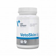 Пищевая добавка для кошек и собак Vet Expert VetoSkin для поддержания здоровья кожи и качества шерсти, 60 капсул