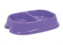 Миска пластикова Природа Модерн Дует №1 подвійна, світло-фіолетовий, 400 мл