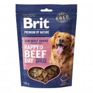 Лакомство для собак Brit Premium Semi-moist Snacks,180 г, полувлажные с говядиной и яблоками