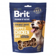 Лакомство для собак Brit Premium Semi-moist Snacks,180 г, полувлажные с курицей и малиной