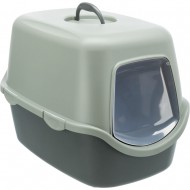 Туалет для кошек закрытый Trixie Vico 40x40x56 см, из переработанных материалов, антрацитовый/серо-зеленый