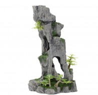 Декорація Tetradon Скеля із рослинами 16.5х12.5х28см