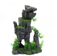 Декорация Tetradon Скала с растениями 19х12х28см