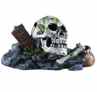 Декорація Tetradon Череп з кістками S 13х6х8см