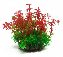 Растение для декора аквариума Tetradon 13x10x11cм красно-зеленое