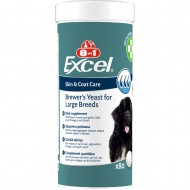 Витамины 8in1 Excel Brewers Yeast Large Breed для собак больших пород, пивные дрожжи с чесноком, для кожи и шерсти 80 шт