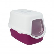 Туалет для кошек закрытый Trixie Vico 40x40x56 см, фиолетовый/белый