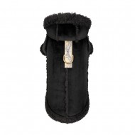 Дублёнка для собак мелких пород Pet Fashion Black, чёрная ХS
