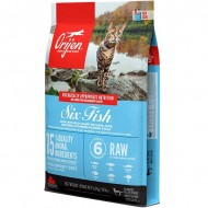 Сухой корм ORIJEN 6 Fish Cat and Kitten 5,4 кг, для кошек всех пород и возрастов, сардина, хек, макрель, камбала, оселедець