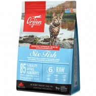 Сухой корм ORIJEN 6 Fish Cat and Kitten 1,8 кг, для кошек всех пород и возрастов, сардина, хек, макрель, камбала, оселедець
