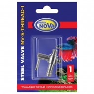 Крана один вихід Aqua Nova NV-S-THREAD-1 металевий, для шланга 4/6 мм з різьбленням