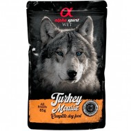 Влажный корм ALPHA SPIRIT Turkey Mousse 85г, для собак старше 1 года с индейкой