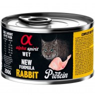 Влажный корм ALPHA SPIRIT Rabbit Protein 200гр, для взрослых котов всех пород, с кроликом