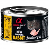 Влажный корм ALPHA SPIRIT Rabbit for Sterilized Cat 200гр, для стерилизованых котов всех пород, с кроликом