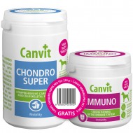 Набор витаминно-минеральных комплекс CANVIT Chondro Super + Canvit Immuno 230гр+100гр, для собак