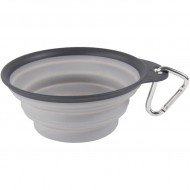 Дорожня складана миска DEXAS Collapsible Travel Cup з карабіном 480мл, для собак, світло-сіра