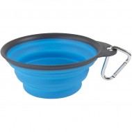 Дорожня миска складальна DEXAS Collapsible Travel Cup з карабіном 240мл, для собак, блакитна