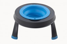 Миска одинарная DEXAS Single Elevated Feeder Small на складной подставке 36мл, для собак, голубая