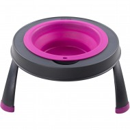 Миска одинарна DEXAS Single Elevated Feeder Small на складній підставці 360мл, для собак, пурпурна