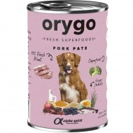Влажный корм ORYGO Wet Pork Pate 400гр, для взрослых собак всех пород, со свининой и брокколи