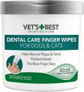 Салфетки VET`S BEST Dental Care Finger Wipes 50шт, для ухода за полостью рта собак