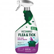 Універсальний спрей VET`S BEST Flea & Tick Cat and Home Spray 945мл, від комах для котів та будинку з ароматом бавовни та сп