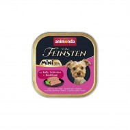 Влажный корм для собак мини-пород Animonda Vom Feinsten Adult Mini,100 г,с телятиной, ветчиной + базилик
