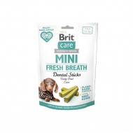 Лакомство для собак малых пород Brit Care Mini Treats Fresh Breath 120г 7шт, для свежего дыхания и здоровья зубов