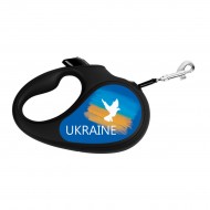Поводок-рулетка для собак светоотражающая лента WAUDOG R-leash М 5м до 25 кг, Флаг 