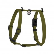 Шлея для собак водостойкая WAUDOG Magnet H-образная М 20мм/48-80см, с QR-паспортом, хаки