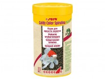Корм Sera GOLDY COLOR SPIRULINA NATURE со спирулиной для яркости окраски для золотых рыбок, гранулы, 250мл