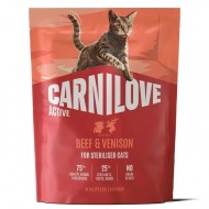 Корм сухой Carnilove Active Beef & Venison Sterilised для стерилизованных кошек говядина и оленина 400 г