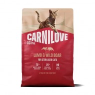 Корм сухой Carnilove Active Lamb & Wild Boar Sterilised для стерилизованных кошек, ягненок и дикий кабан 2 кг