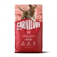 Корм сухой Carnilove Active Venison & Reindeer & Wild Boar Active Adults для активных собак, оленина и дикий кабан 4 кг