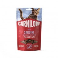 Лакомство Carnilove Soft Snack Sardine with Strawberry для кошек мягкие сардина и клубника 50 г