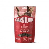 Лакомство Carnilove Soft Snack Turkey with Catnip для кошек мягкие индейка и кошачья мята 50 г