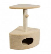 Когтеточка с домиком угловая  Природа Д11 бежевая 