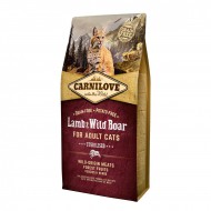 Корм для кошек стерилизованных Carnilove Sterilised Lamb & Wild Boar 6 кг, с ягненком и кабаном