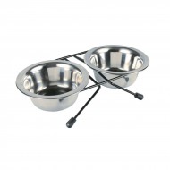 Миска для собак Trixie 750 мл металева 2 шт підставка